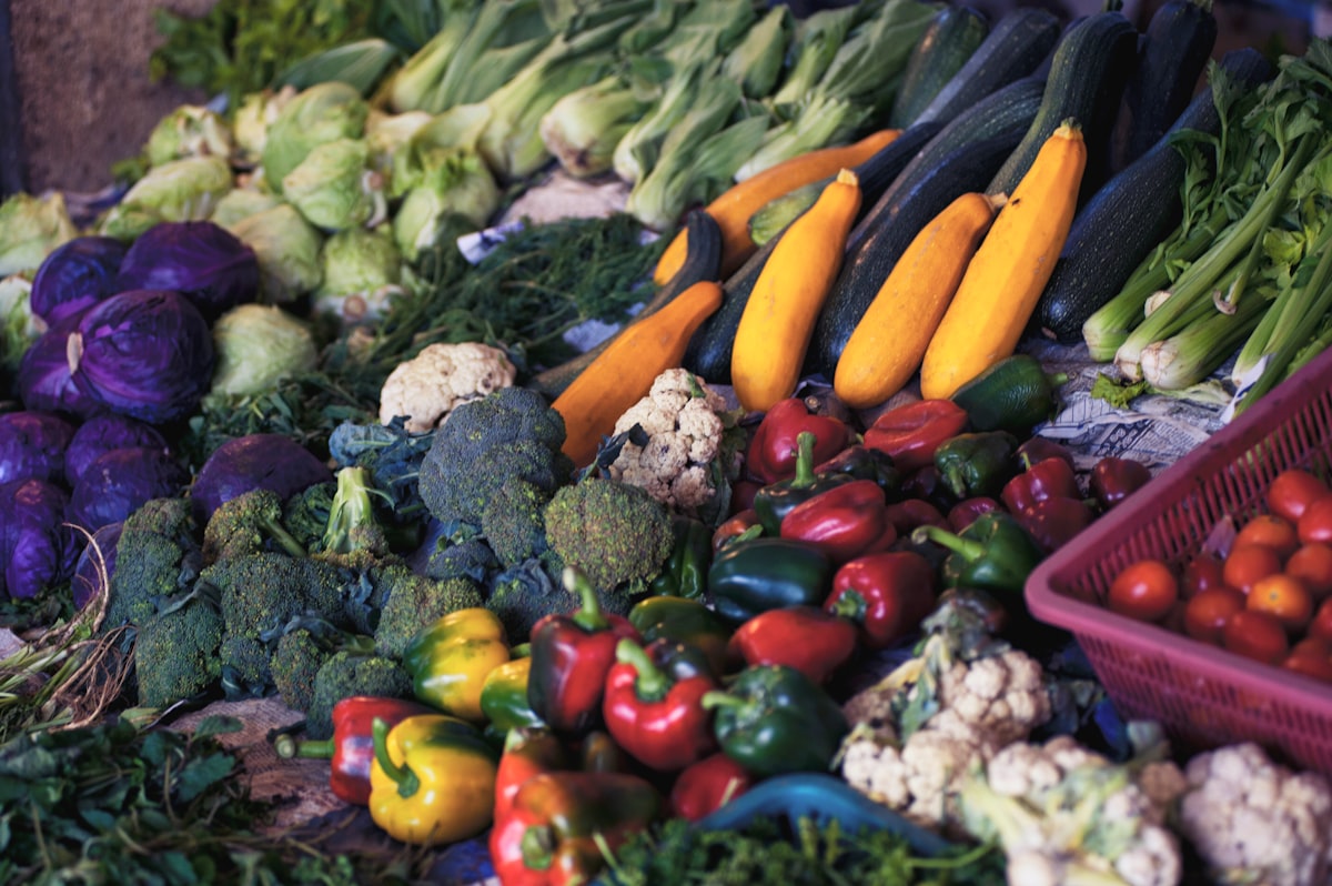 Colorful healthy meal on a plate